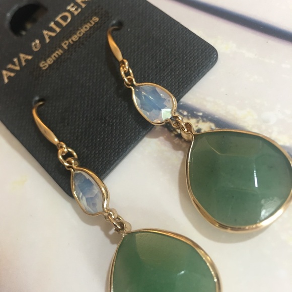 Saks Ava & Aiden Aventurine Earrings - Picture 3 of 10
